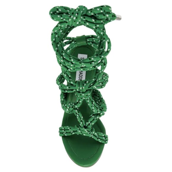 NEW Steve Madden Fiore Ankle Tie Sandal in Green Sz. 9 - Picture 5 of 10